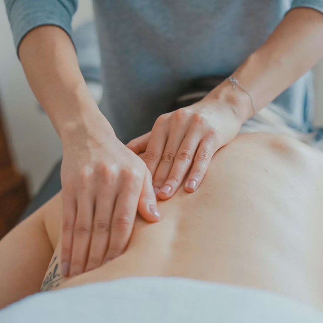 Relaxing full body massage at Bliss Therapy massage studio in Colchester